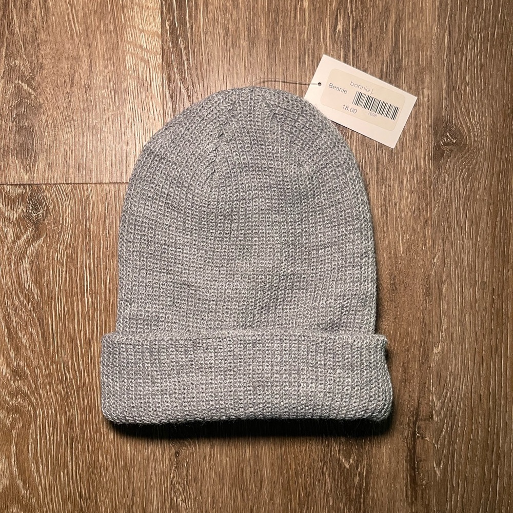 Gray Unisex Knit Beanie